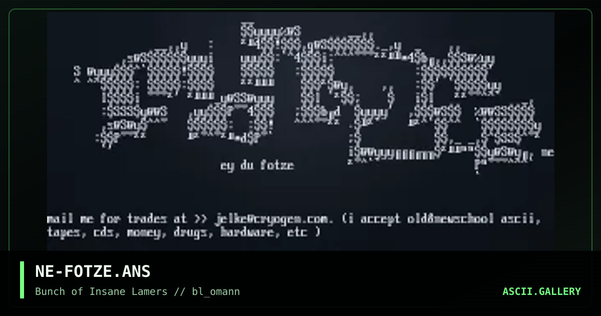 NE-FOTZE.ANS, by nemo, 1998