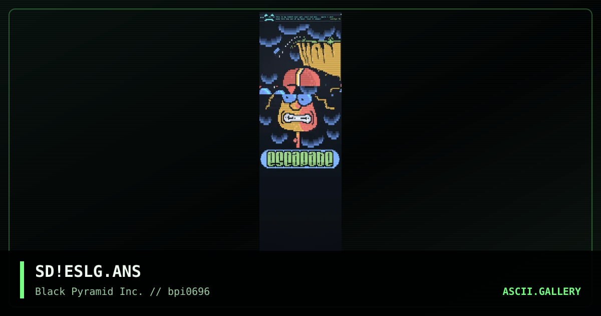 escapade login, by sad, 1996