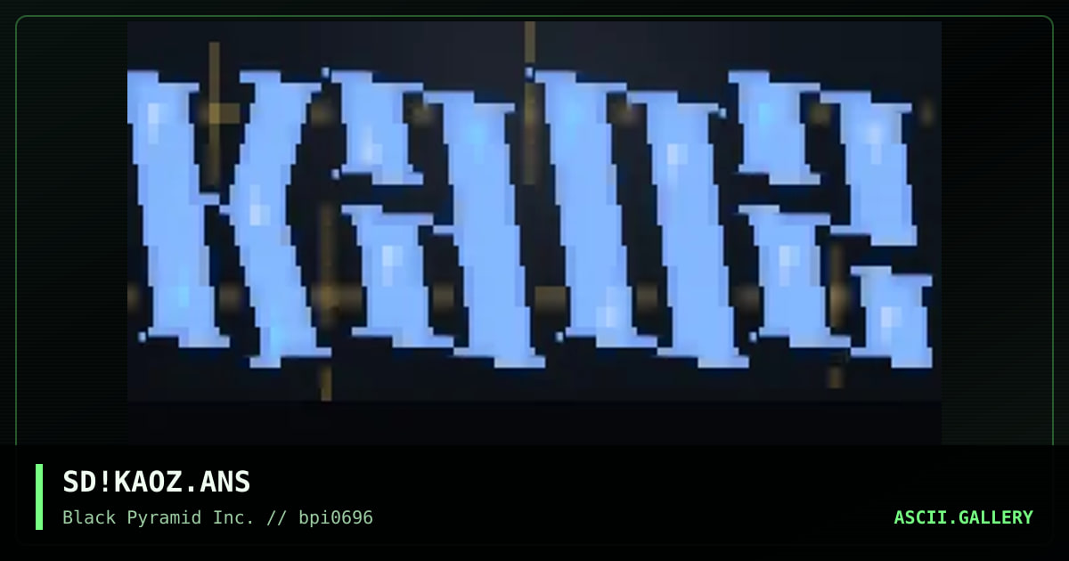 kaoz logo, by sad, 1996