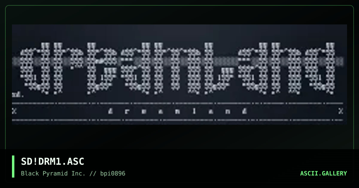 SD!DRM1.ASC, by sad, 1996