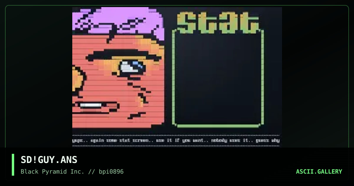 guy stat screen, by sad, 1996