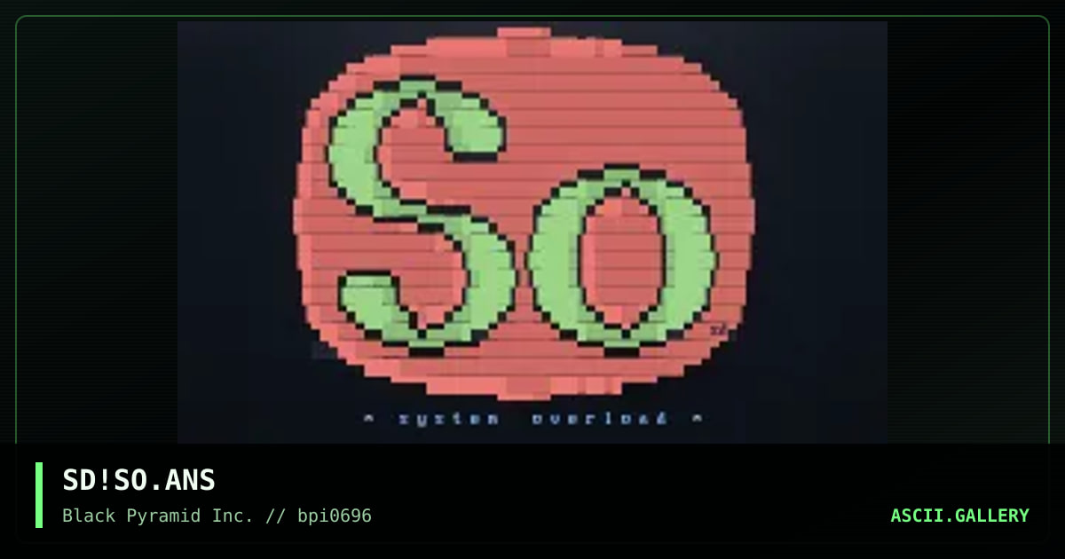 system overload logo, by sad, 1996