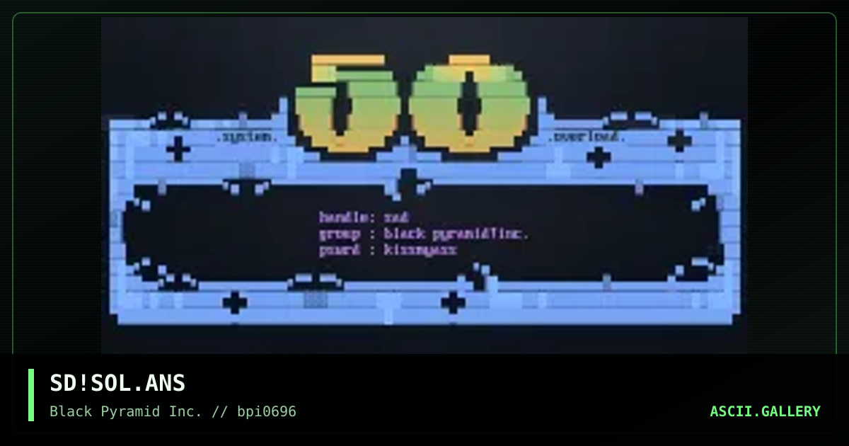 system overload login, by sad, 1996