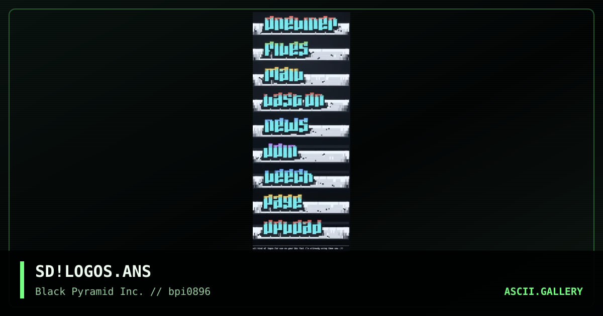 bbs logos, by sad, 1996