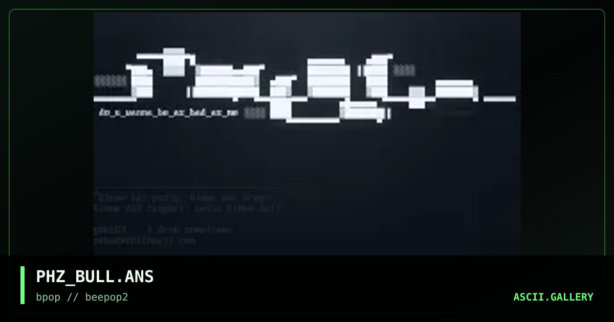 PHZ_BULL.ANS, by pehaz, 2000