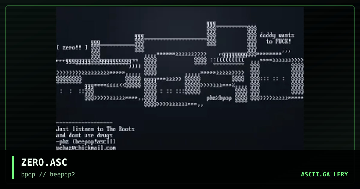ZERO.ASC, by pehaz, 2000