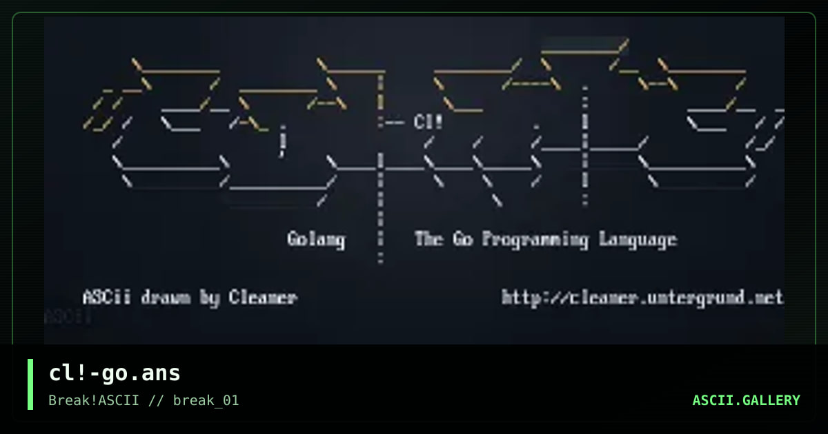 cl!-go.ans, by cleaner, 2013