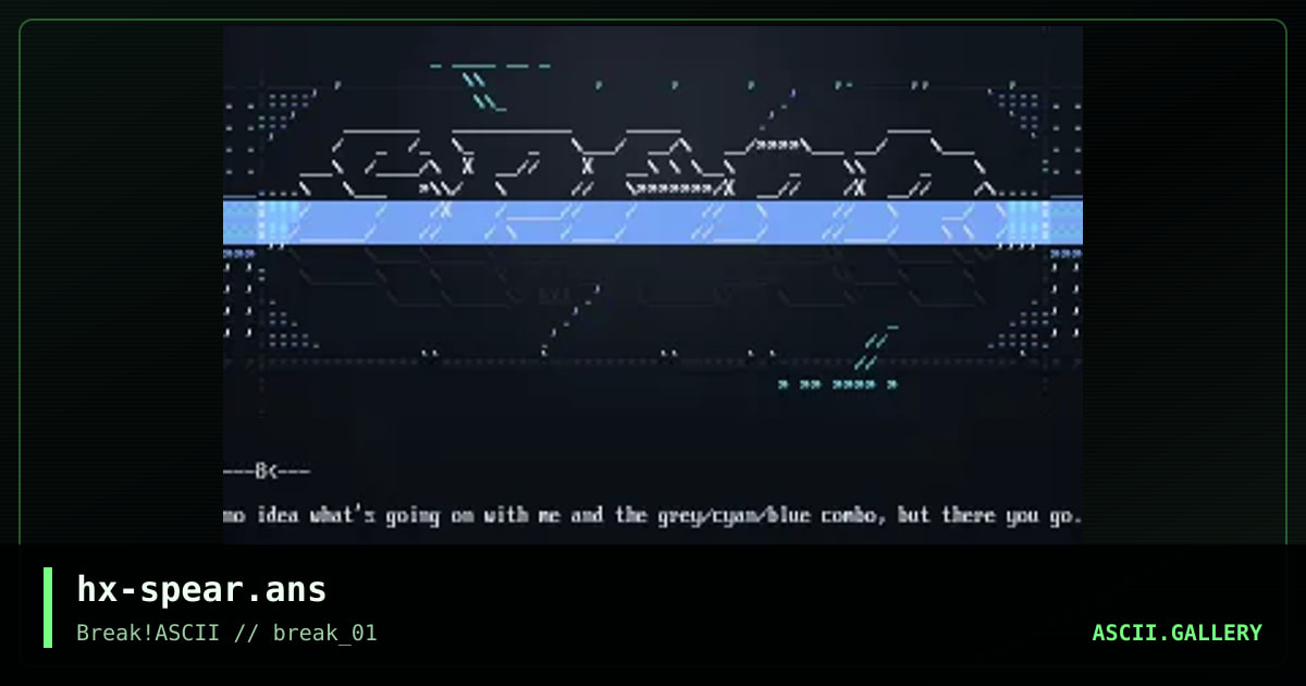 hx-spear.ans, by haliphax, 2013