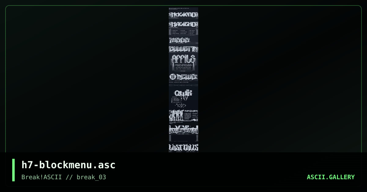 h7-blockmenu.asc, by h7, 2014