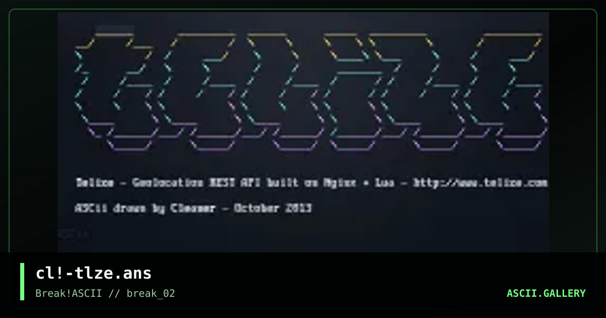 cl!-tlze.ans, by cleaner, 2013