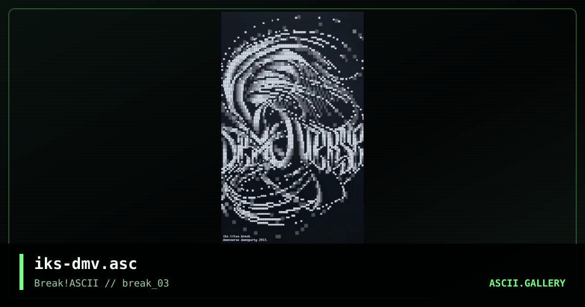 iks-dmv.asc, by iks, 2014