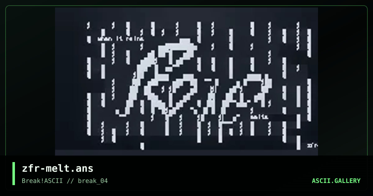 zfr-melt.ans, by zefyros, 2014