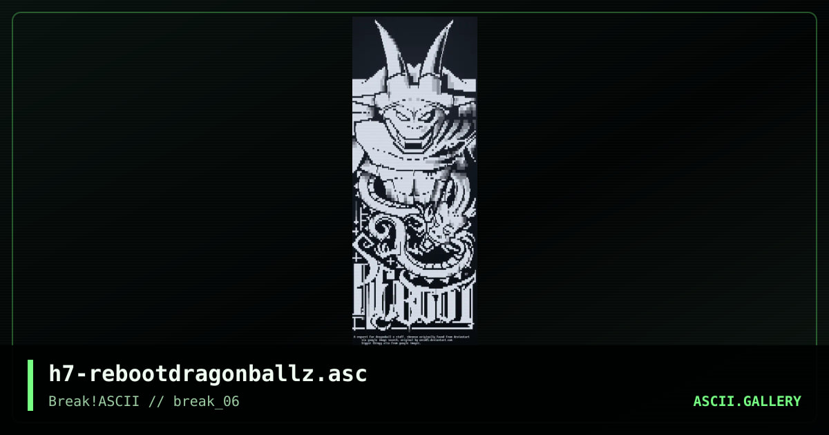h7-rebootdragonballz.asc, by h7, 2015