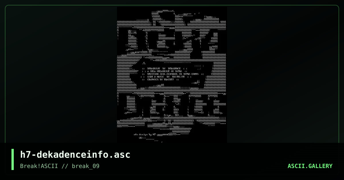 h7-dekadenceinfo.asc, by h7, 2016
