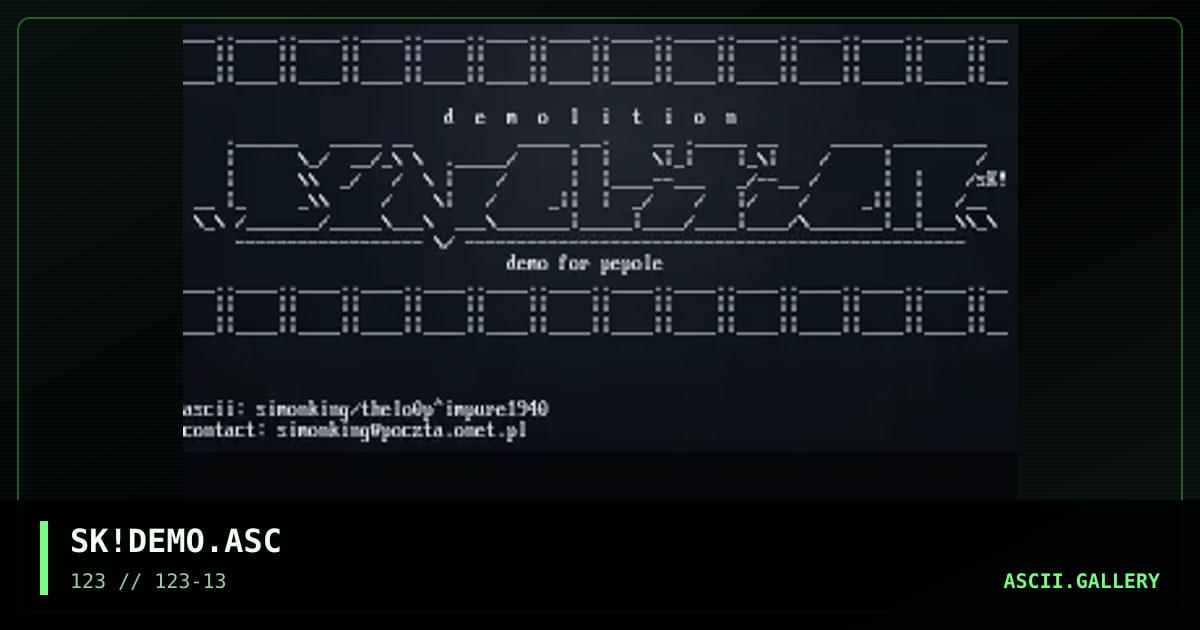 SK!DEMO.ASC, by simonking, 2003