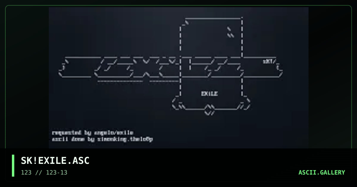 SK!EXILE.ASC, by simonking, 2003