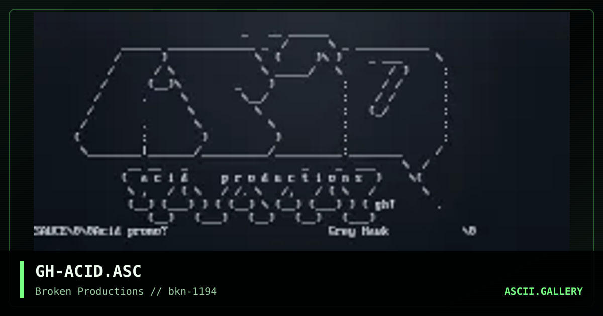 GH-ACID.ASC, by grey hawk, 1994