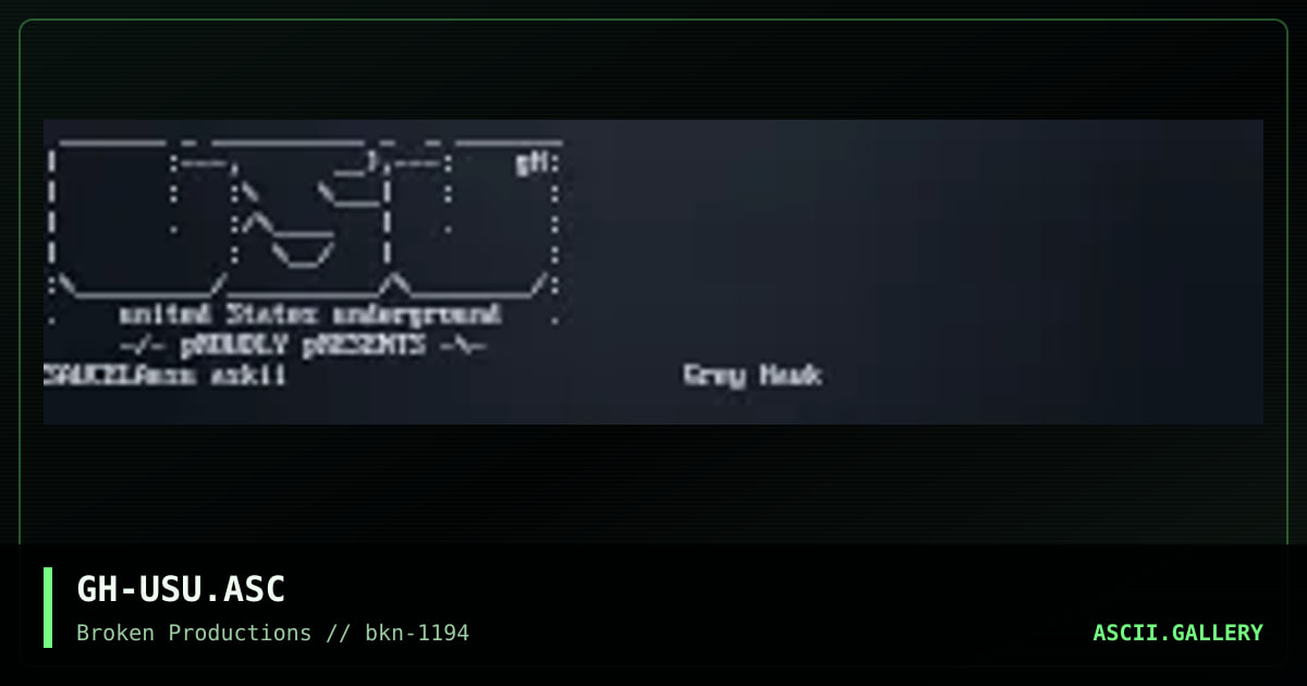 GH-USU.ASC, by grey hawk, 1994