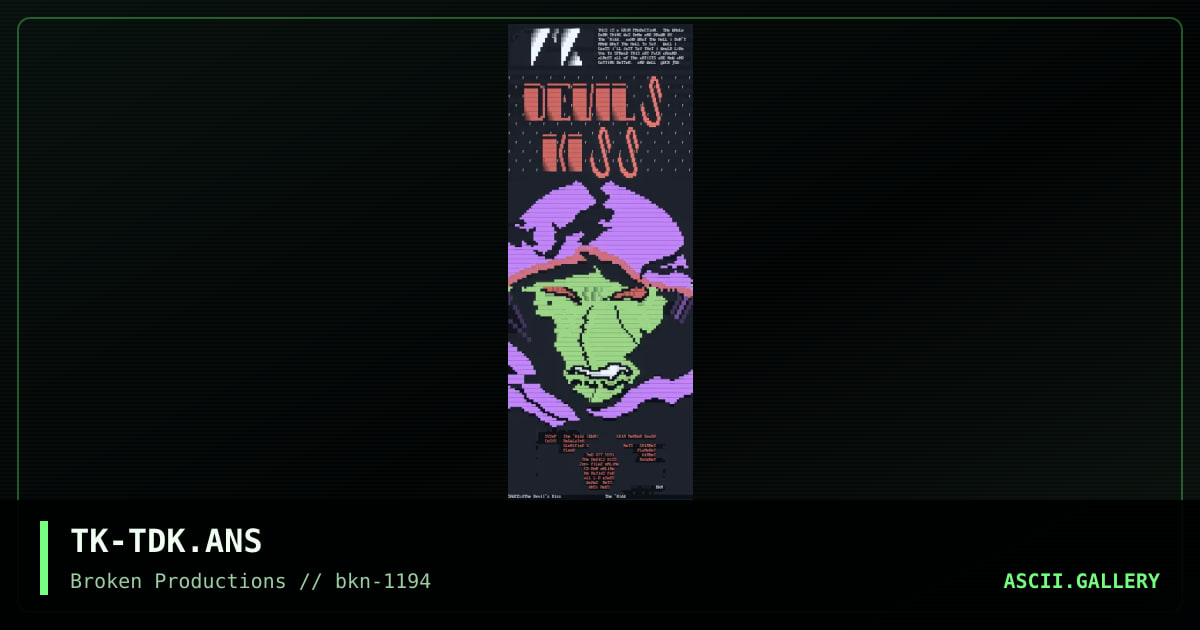 TK-TDK.ANS, by the kidd, 1994