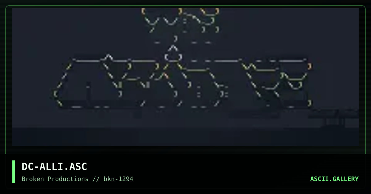 DC-ALLI.ASC, by doctor chug, 1994