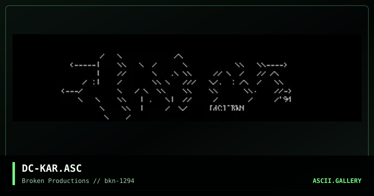 DC-KAR.ASC, by doctor chug, 1994