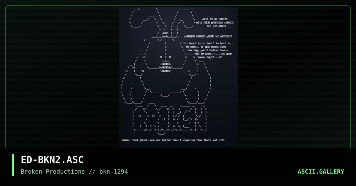 BROkEN Ad #2, by edicius, 1994