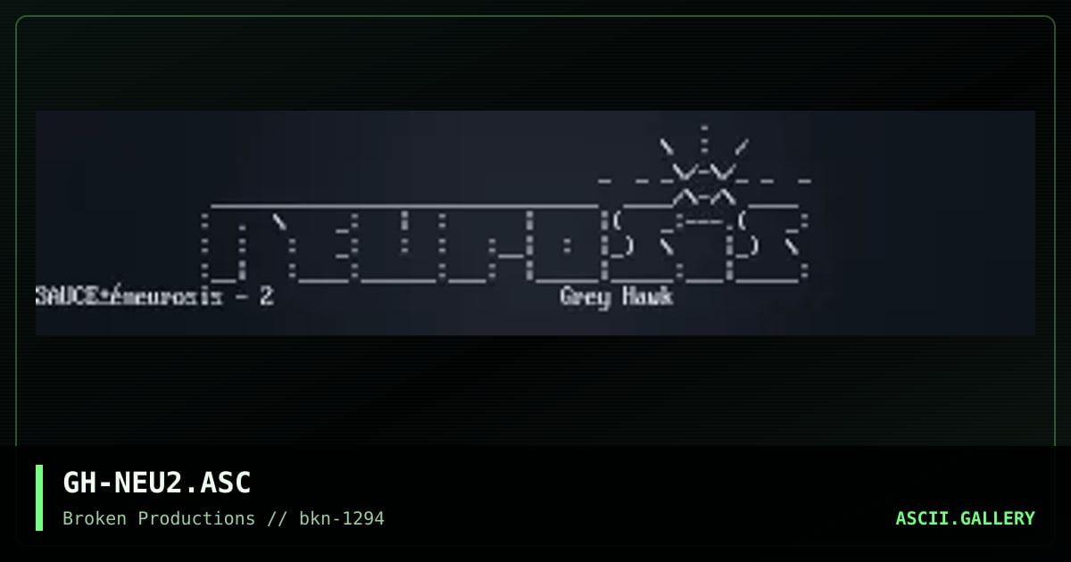 GH-NEU2.ASC, by grey hawk, 1994
