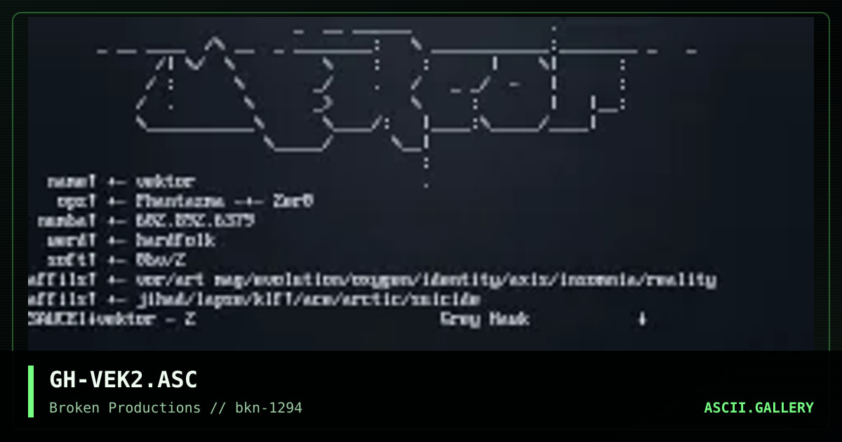 GH-VEK2.ASC, by grey hawk, 1994