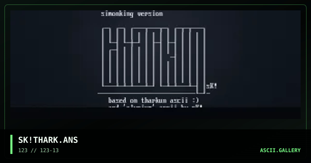 SK!THARK.ANS, by simonking, 2003