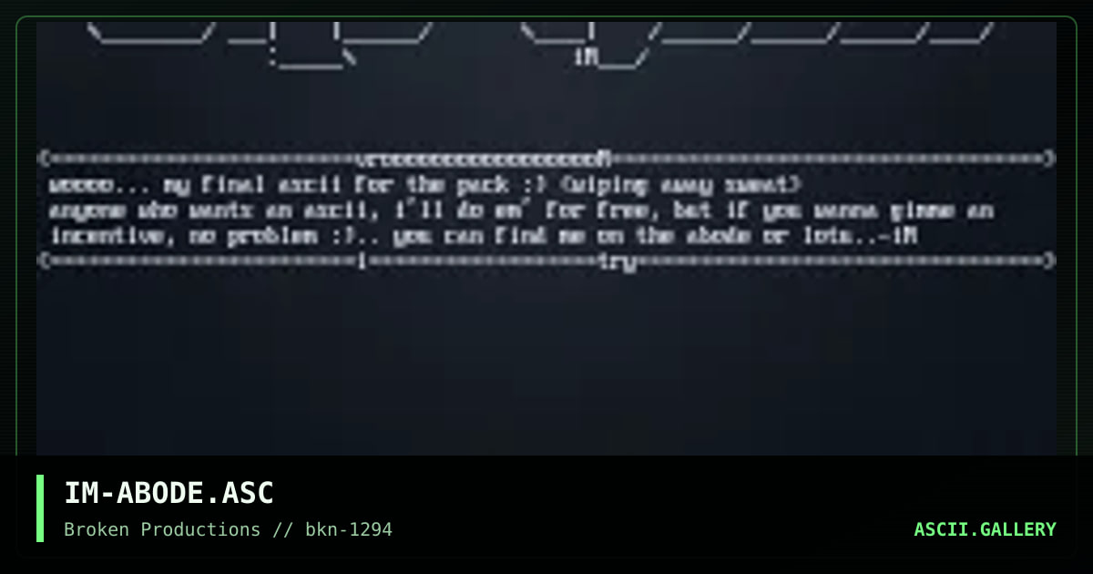 IM-ABODE.ASC, by insanity man, 1994
