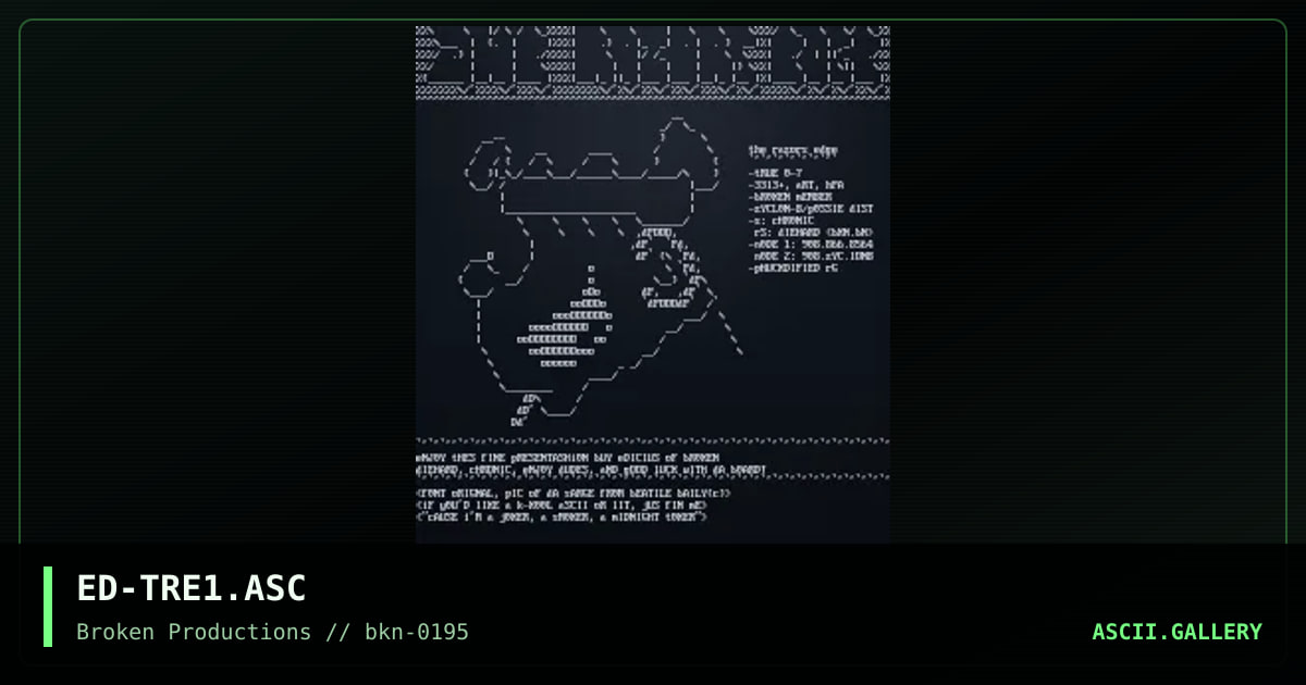 The Razor's Edge Ascii - 1, by edicius, 1995