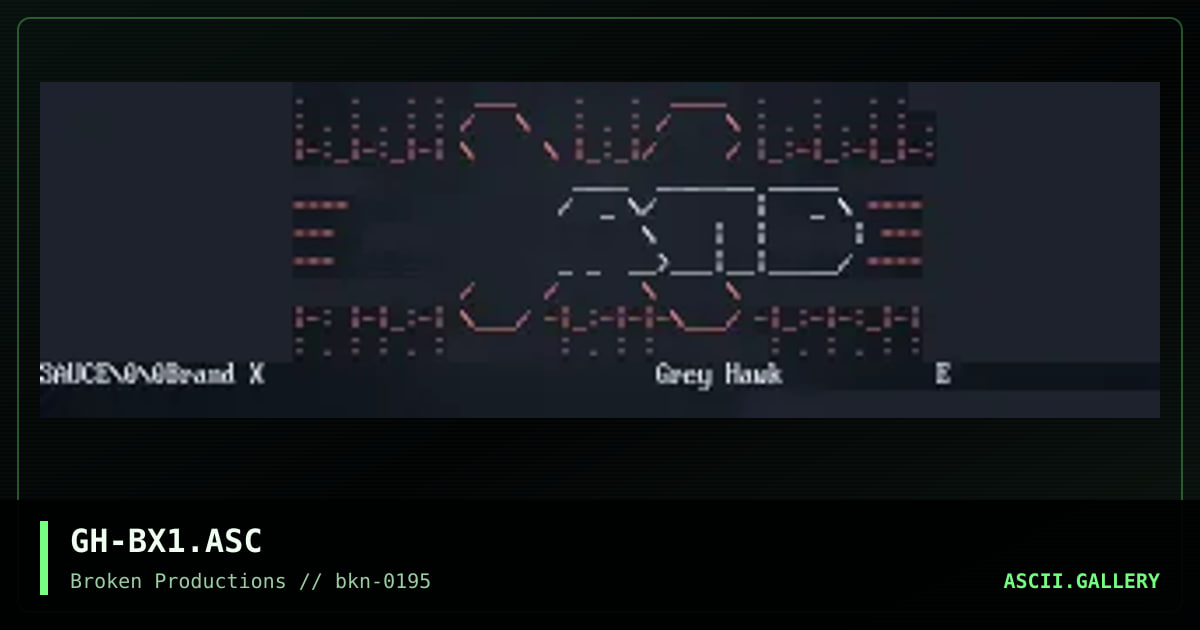 GH-BX1.ASC, by grey hawk, 1995