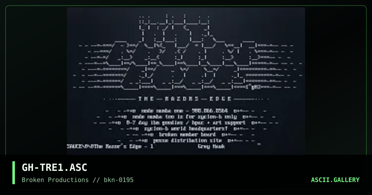 GH-TRE1.ASC, by grey hawk, 1995