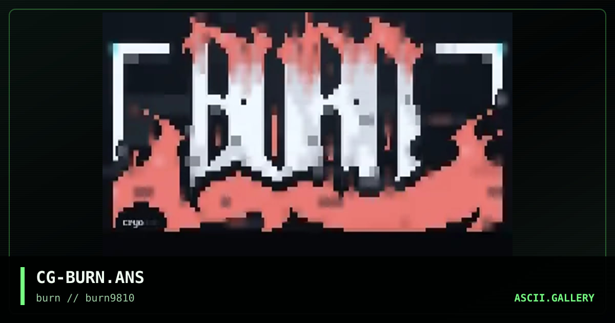 burn, by cryogenic, 1998