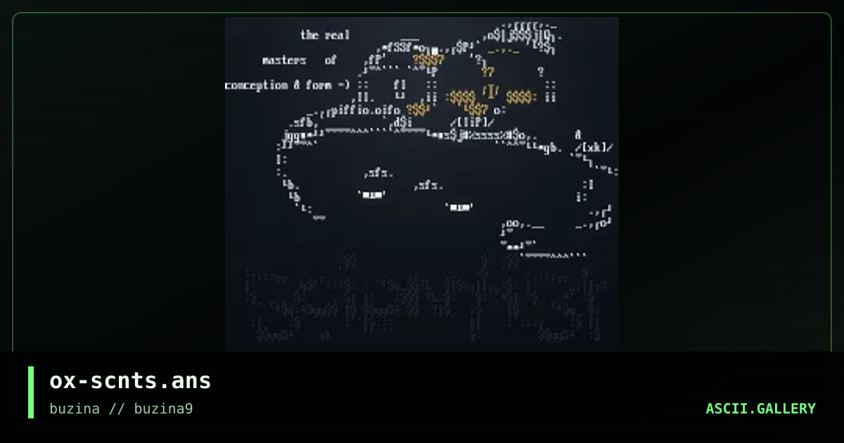 ox-scnts.ans, by 0xel, xkeys, lip, 2003