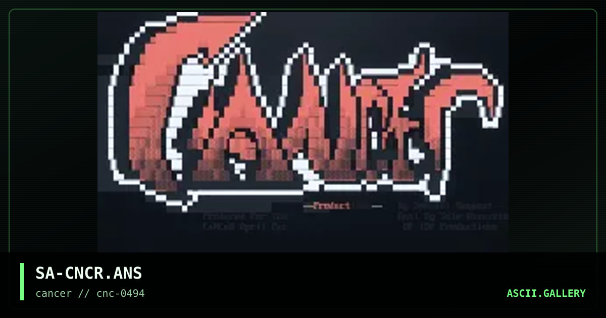 SA-CNCR.ANS, by sole assassin, 1994