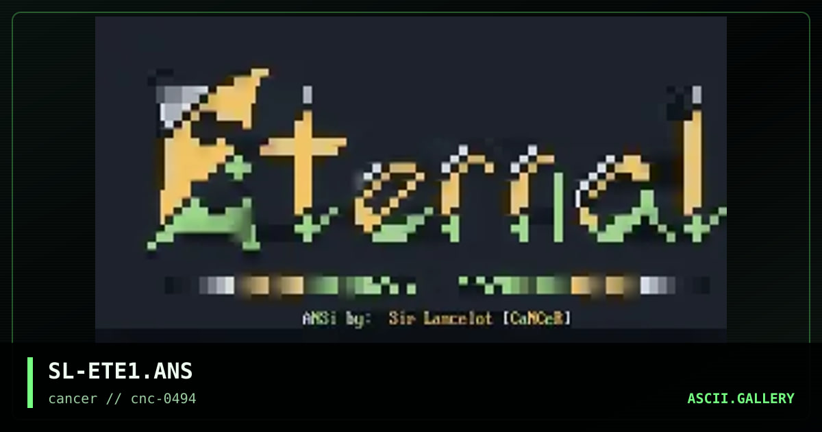 SL-ETE1.ANS, by sir lancelot, 1994