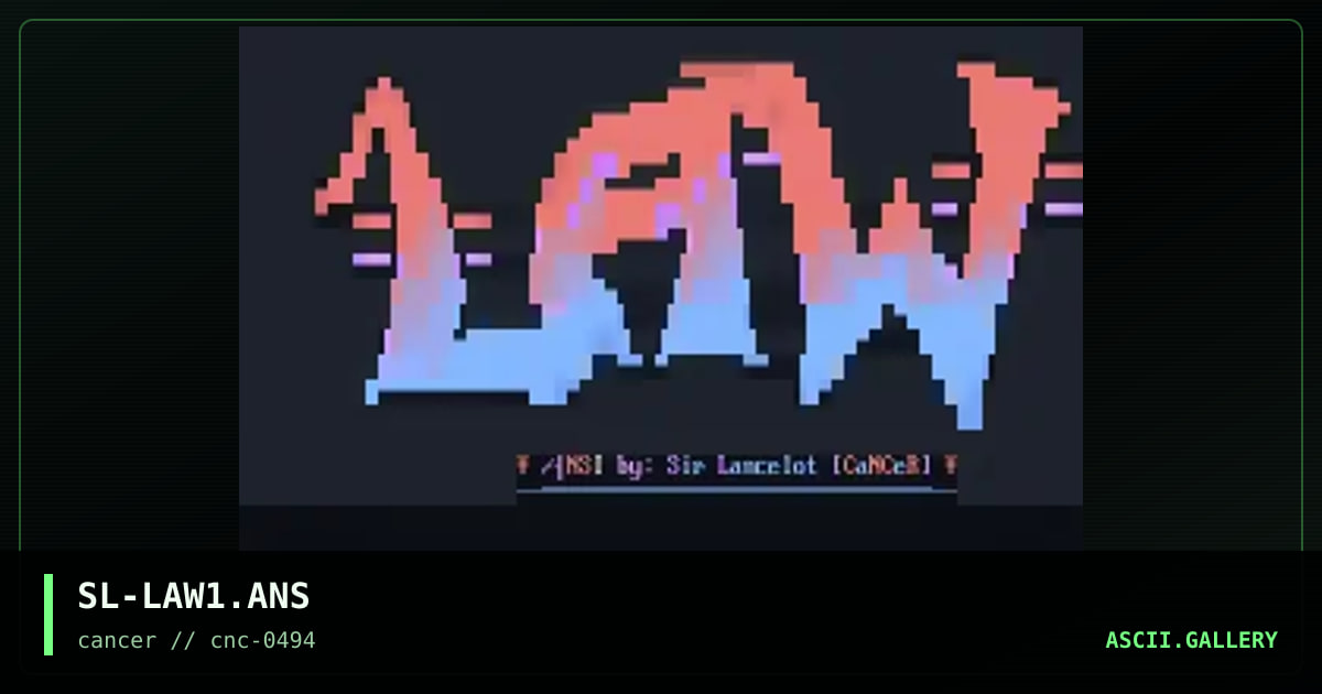 SL-LAW1.ANS, by sir lancelot, 1994