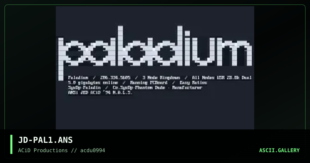 Paladium, by jed, 1994