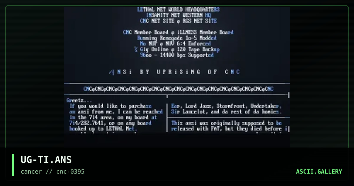 Terminal Illness, by uprising, 1995