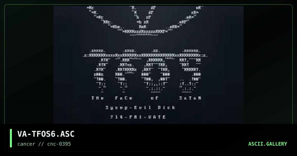 The Face Of Satan Ass-Kee, by vandal, 1995