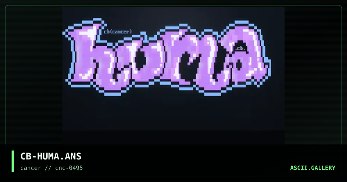 Huma, by canteen boy, 1995