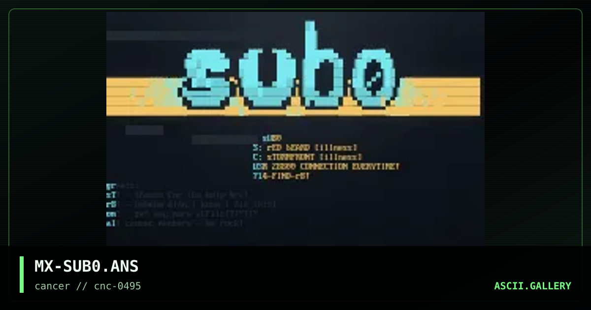 Sub0 Logo, by maxx, 1995