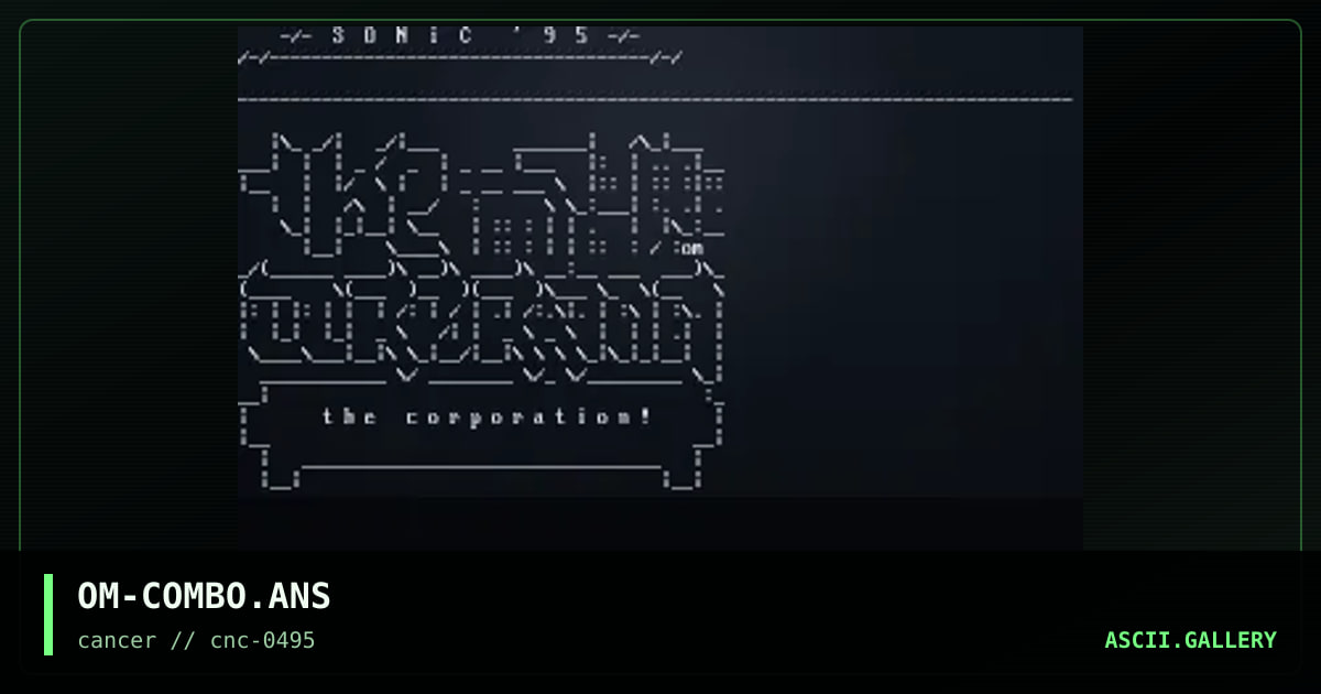 Font Combo, by omega red, 1995