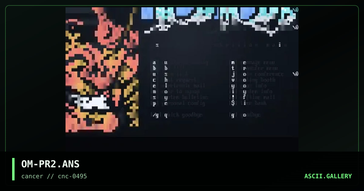 Psychotic Rebellion Menu, by omega red, 1995