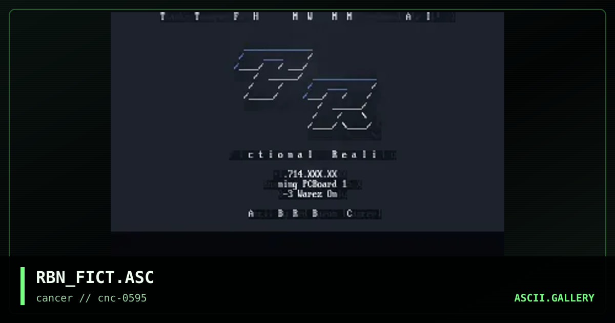 Fictional Reality, by red baron, 1995