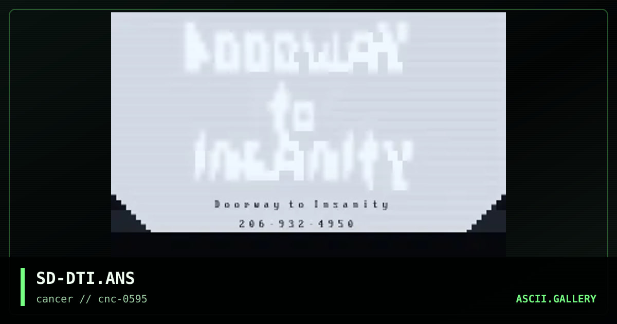 Doorway to Insanity, by superdave, 1995