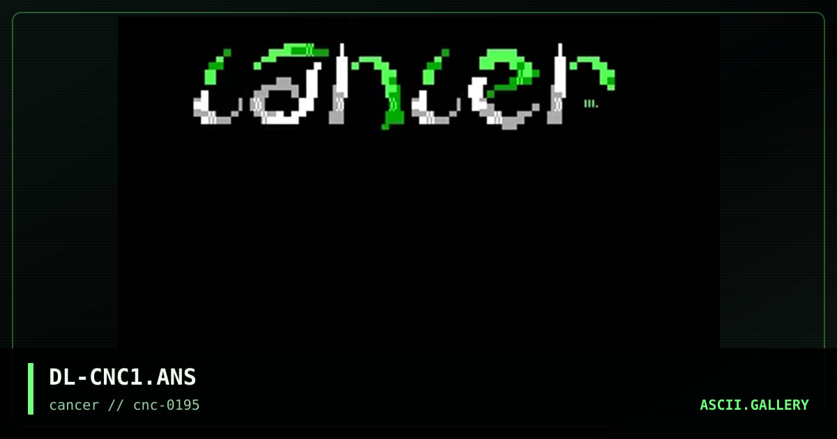 CaNCeR Logo 1, by dl, 1995