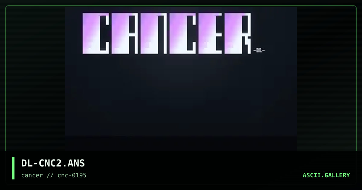 CaNCeR Logo 2, by dl, 1995