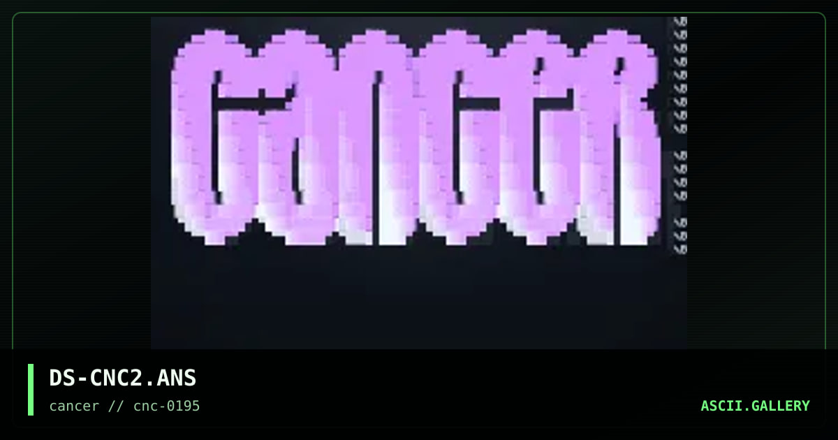 CaNCeR Logo 2, by dominicus, 1995